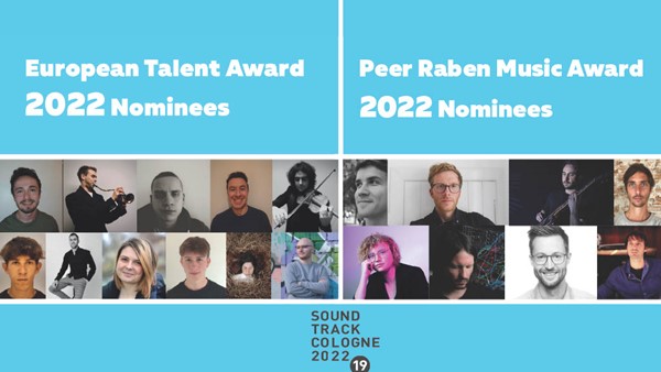 SoundTrack_Cologne 19 announces nominees for the EUROPEAN TALENT COMPETITION and the PEER RABEN MUSIC AWARD
