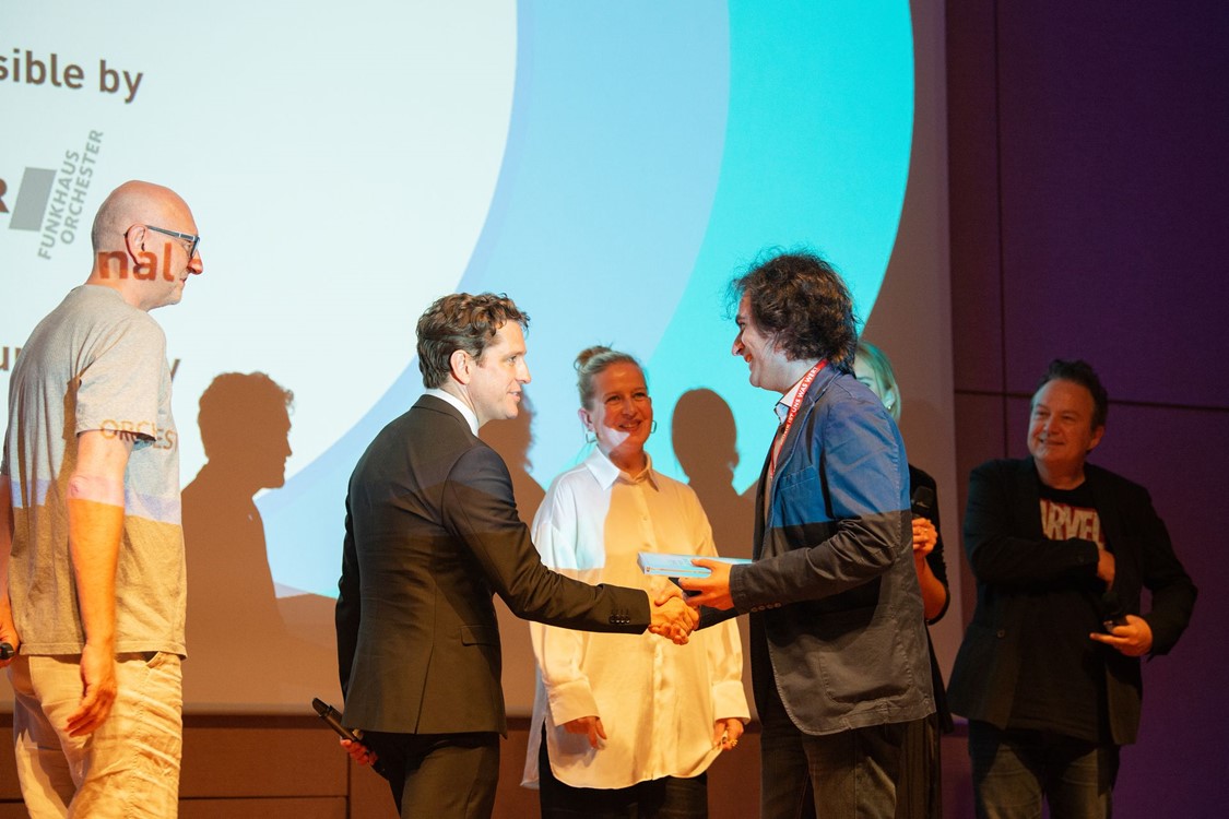 Lorenzo Gioelli (Winner of WDR Filmscore Award) with the jury