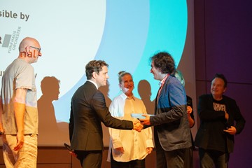 Lorenzo Gioelli (Winner of WDR Filmscore Award) with the jury